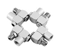 Carnaval Commerçant 4 pcs/Ensemble en Aluminium 1/4" Universel 360 degrés pivotant Tuyau d'air Adaptateur Adaptateur Outil