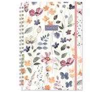 Carnet à spirale A4 - Journal à couverture rigide - 200 pages lignées - Fermeture élastique - Reliure à spirale robuste - Papier FSC 80 g/m² de qualité supérieure - Parfait pour le travail, l'école et
