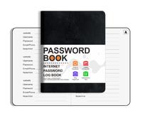 Carnet à spirale B6 avec verrouillage par mot passe, pages d'index en onglets