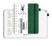 Carnet à spirale verrouillable B6 avec pages d'index, couverture en similicuir,