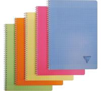 Carnet à spirales A4 PP Linicolor, DIN A4, 50 feuilles, 90g, réglure française - Assorti