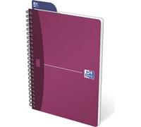 Carnet à spirales A5 quadrillé 90 feuilles couleurs assorties Paquet de 5 pièces
