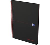Carnet à spirales Office Black 'n Red A4 ligné 8 mm 70 feuilles 90 g/qm paquet de 5