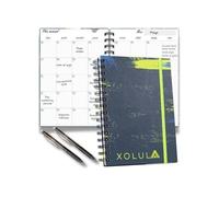 Carnet Agenda Bloc A5 3-En-1 Élégant Planner Organisateur Hybride 80 Pages Lignées + 20 Pages Réutilisables Imperméables