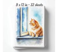 Carnet Aquarelle 300g Coton 22.9 x 30.5 cm - 32 Feuilles | Papier Pressé à Froid, sans Acide pour une Conservation Durable, Idéal Aussi avec Gouache, Acrylique ou Encre - 32 Pack