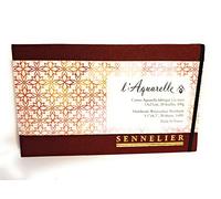 Sennelier Carnet aquarelle entoilé spirale 13 x 21 cm 20 feuilles papier 300 g