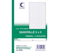 CARNET AUTOCOPIANT QUAD.5/5 210X140 50/3+0 (par 10)