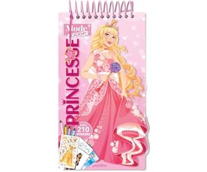 Carnet créatif Mode Academy Princesse (avec un bracelet): Avec 210 stickers