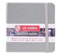 Carnet Croquis 12x12 cm - 80 feuilles - 140g - Argent - Royal Talens G