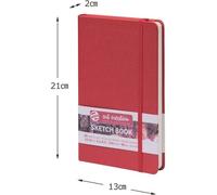 Carnet Croquis 13x21cm - 80 Feuilles - 140g - Rouge - Royal Talens