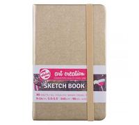 Carnet Croquis 9x14 Cm - 80 Feuilles - 140g - Or Blanc - Royal Talens