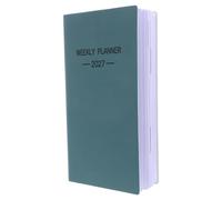 Carnet D’agenda 2027 A6 de Poche en Papier PU Professionnel | Couverture Lisse, Papier Anti-transfert D’encre, pour Bureau, Réunions et Suivi des Objectifs