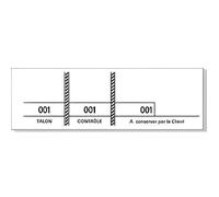 Carnet de 100 tickets 3 souches numerotees 48x1...