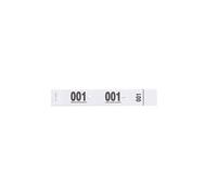 Exacompta - Réf. 96601E - Paquet de 20 carnets de 50 tickets vestiaires numérotés de 1 à 1000 - 3 coupons détachables perforés 2 trous pour mise sur cintres - Format 20 x 3 cm - Blanc
