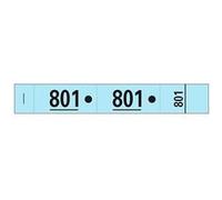 EXACOMPTA Carnet de 50 tickets vestiaires numérotés de 3 volets (dont 2 volets avec trous) - Format 20x3 cm - Bleu