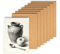 Carnet de croquis A3 - 5 pièces - Papier 160 g/m² - 30 pages - Couverture rigide vierge - Reliure spirale