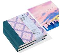 Carnet de croquis aquarellé, format carré 14 x 14 cm, grammage 300 g/m², 100% coton, papier non couché, couverture rigide, 48 feuilles