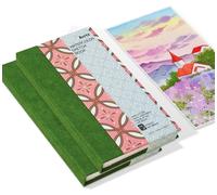 Carnet de croquis en aquarelle, couverture rigide, 18 x 10 cm, 300 g/m², 100% coton, 48 feuilles, idéal pour les croquis de voyage