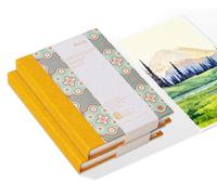 Carnet de croquis en aquarelle, format 13 x 9 cm, lot de 2, grammage 300 g/m², 100 % coton, couverture rigide, 40 feuilles