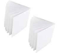Carnet de croquis en plastique, 10 pages, format carré, pour aquarelle, couverture en toile, 21 cm x 21 cm - Idéal pour les débutants et les artistes - Blanc