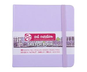 Carnet de croquis - Talens - T9314-134M - 80 feuilles - 12 x 12 cm - Violet
