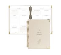 Carnet de listes de choses à faire simplifié - Planificateur quotidien esthétique pour organiser facilement vos tâches et augmenter la productivité - Planificateur élégant et non daté et fournitures