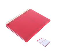 Carnet de Mots de Passe Rouge à Spirale avec Index Alphabétique A6 | PP et Papier, Écriture Fluide, Format Compact, Usage Voyage, Présent, pour Seniors, Journal Multifonction