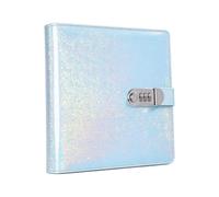 Carnet de notes à paillettes avec mot de passe verrouillable en cuir | Couverture en cuir synthétique à paillettes brillantes avec serrure à combinaison pour une protection de la vie privée. Pages