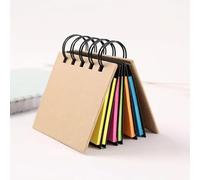 Carnet de notes adhésives de 250 feuilles avec 5 onglets de couleur, mini bloc-notes de 8,4 x 7,6 cm avec onglets adhésifs pour bureau, école, étude, bloc-notes portable pour enseignants et