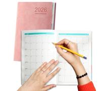 Carnet de notes | Agenda journalier 2026 et carnet de travail - Agenda journalier A5 complet de 12 mois - Journal de 12 mois - Articles de bureau pour le fitness, les voyages, le