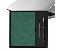Carnet de notes de planification esthétique complet de 12 mois | Carnet de notes de planificateur de tâches de travail quotidien 2026 pour l'école, l'université, les voyages, les réunions