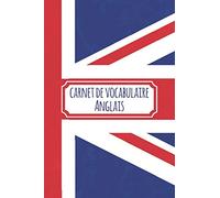 Carnet de Vocabulaire Anglais: Deux Colonnes | Lignées Avec Ligne de Séparation | 100 pages | Petit Cahier de Vocabulaire | ( ~ A5 ) 15.24 x 22.86 cm | Drapeau du Royaume-Uni Vintage