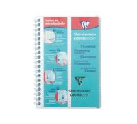 Carnet de vocabulaire reliure intégrale Koverbook 11x17cm 100 pages ligné + marge centrale couverture polypropylène transparent - Incolore