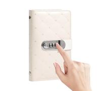Carnet D'Épargne 100 Enveloppes à Strass et Grand Classeur, Serrure à Code | Carnet Organiseur de Factures Pour Anniversaire Noël Chèque de Paie Frais Urgences Vacances Coupons Couleur crème
