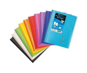 Carnet dessin/croquis Koverbook reliure intégrale enveloppante A5 100 pages papier blanc 125 g couverture polypropylène transparent - Assortis