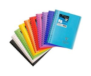 Carnet dessin/croquis reliure intégrale enveloppante Koverbook A6 100 pages papier blanc 125 g couverture polypropylène transparent - Assortis