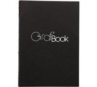 Clairefontaine 975801C Carnet Cousu Graf'Book 360° - 100 Feuilles Papier Dessin Blanc à la Surface Lisse - A5 14,8x21 cm 100g - Orientation Portrait