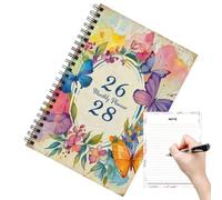 Carnet mensuel - Papier A5, agenda 3 ans | Journal de planification 2026-2028 avec 100 pages, organiseur de listes de choses à faire pour étudiants, enseignants, enfants, adolescents, adultes