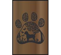 Carnet Mot De Passe: Carnet À Mot De Passe Sans Nom Sur Couverture | Petit format A5 Discret avec Répertoire Internet Alphabétique, Design Nature: Silhouette Chien sur fond Floral