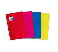 Carnet Oxford Color Life 11x17cm grands carreaux Seyès 100 pages reliure spirale couverture carte coloris assortis