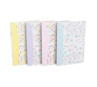 Carnet Oxford Flowers 9x14cm ligné 6mm 60 pages agrafées couverture carte coloris assortis