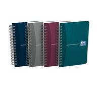 Carnet Oxford office Essentials 9x14cm petits carreaux 5mm 100 pages reliure spirale couverture carte coloris assortis