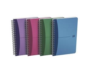 Carnet Oxford office Urban mix 11cm x 17cm petits carreaux 5mm 180 pages reliure spirale couverture polypro coloris assortis