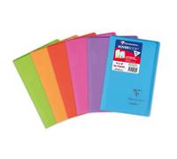 Carnet piqué Koverbook 11x17cm 96 pages petits carreaux couverture polypropylène transparent - Assortis