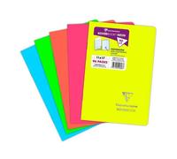 Carnet piqué Koverbook Neon 11x17cm 96 pages petits carreaux couverture polypropylène opaque - Assortis
