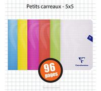 Carnet piqué Clairefontaine Mimesys 14,8 x 21 cm assorti aléatoire 5 x 5 - 96 pages