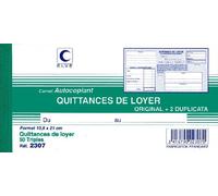 Manifold 'Quittances de loyer', 105 x 210 mm horizontal