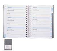Carnet Repertoire Alphabetique A6 Spirale PP Papier, Gestionnaire Portable | Livre de Mots de Passe, Petit Carnet de Mots de Passe, Index Coloré, pour Seniors, Bureau et Voyages