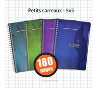 Carnet Répertoire Spirale 148x210 Petits Carreaux 5x5 100p Calligraphe