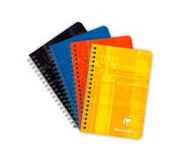 Carnet spirales Clairefontaine 9,5 x 14 cm - petits carreaux - 180 pages